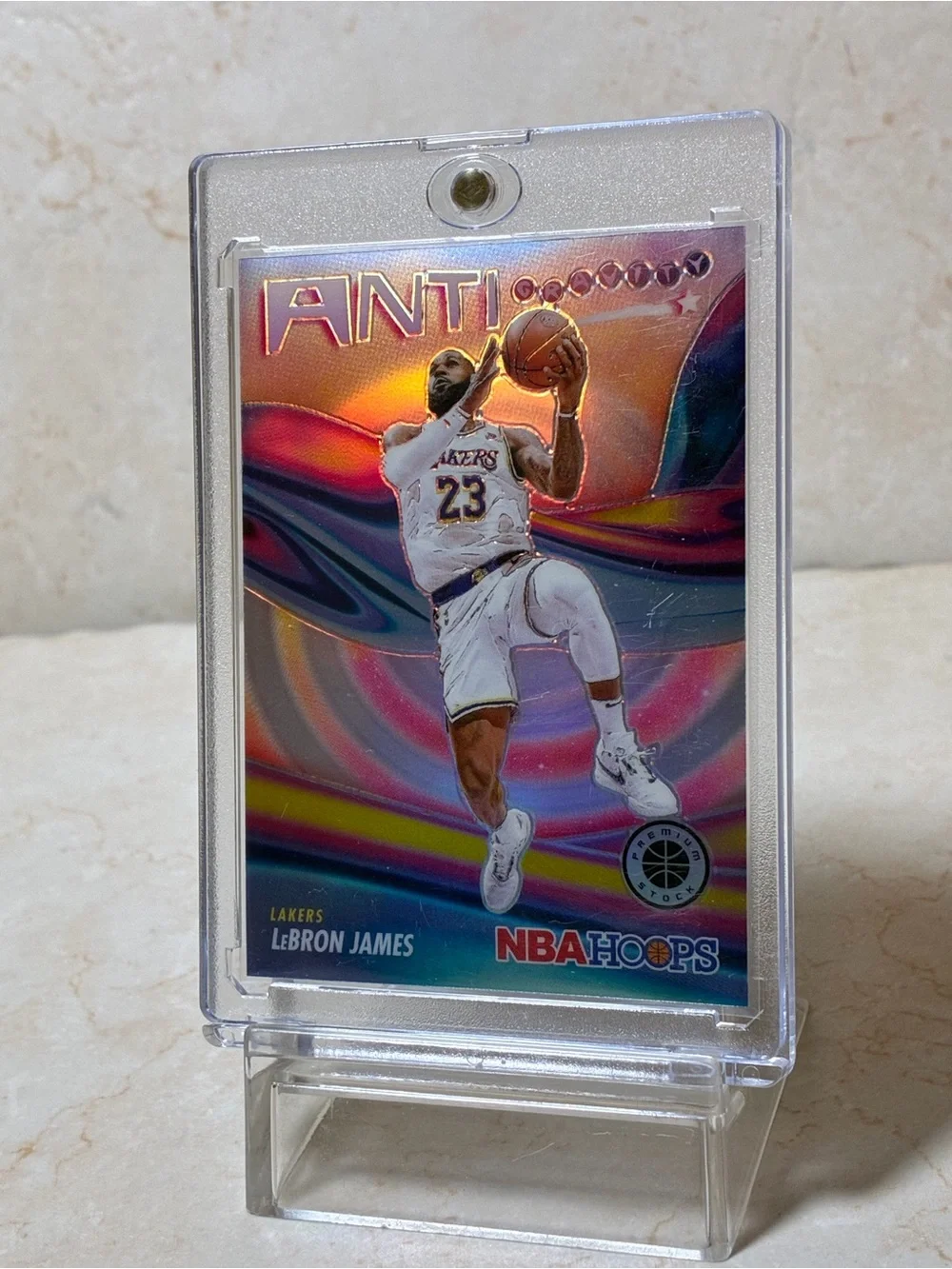 LeBron James “Anti-Gravity” 2023-24 NBA Hoops Silver Prizm